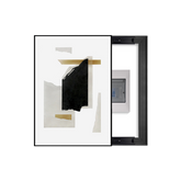 Neutral Geometric Shapes Breaker Box Cover | Decorative Electrical Panel Art